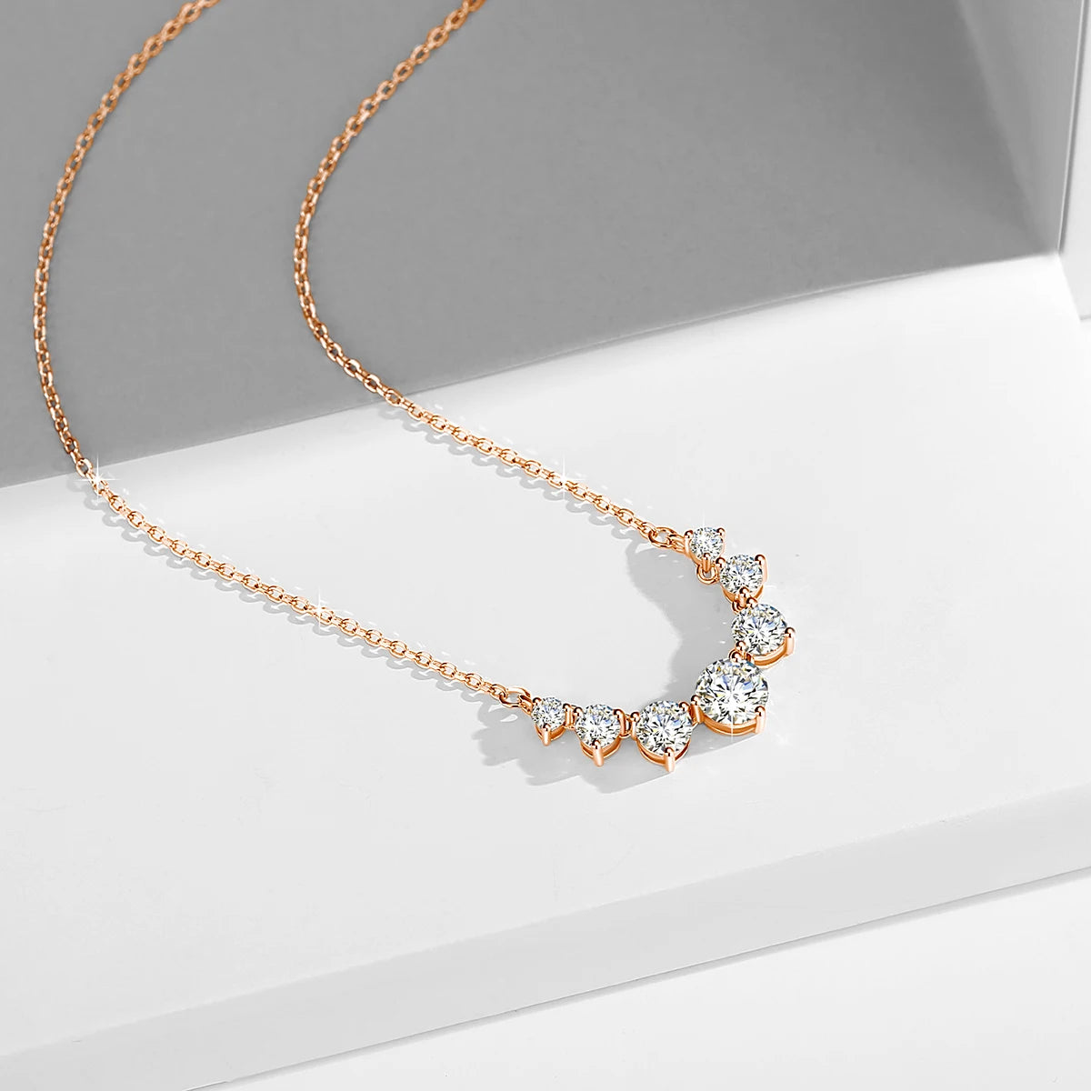 Luxury 7 Stone Moissanite Necklace