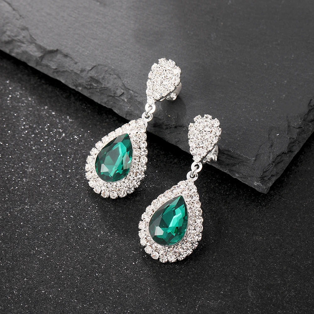 Elegant Crystal Water Drop Earrings