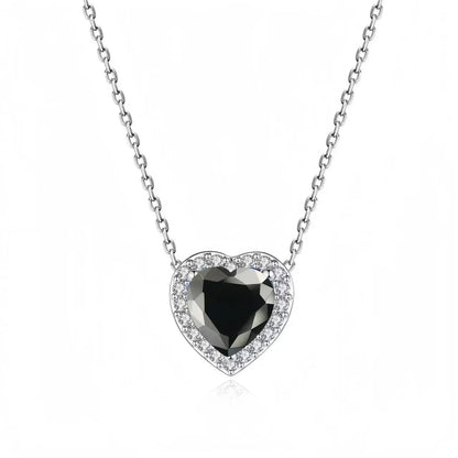 Sparkling Sterling Heart-Shaped Pendant
