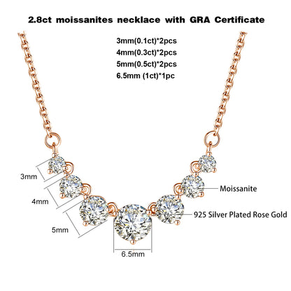 Luxury 7 Stone Moissanite Necklace