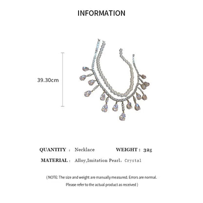 Luxury Rhinestone Pearl Choker