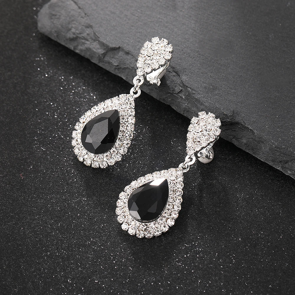 Elegant Crystal Water Drop Earrings