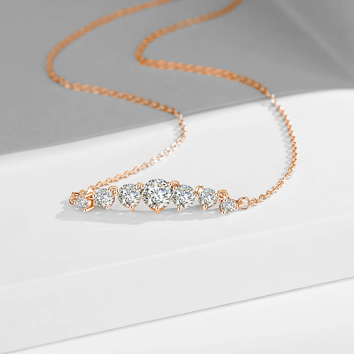 Luxury 7 Stone Moissanite Necklace
