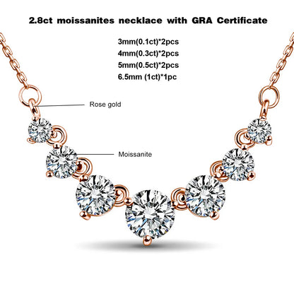 Luxury 7 Stone Moissanite Necklace