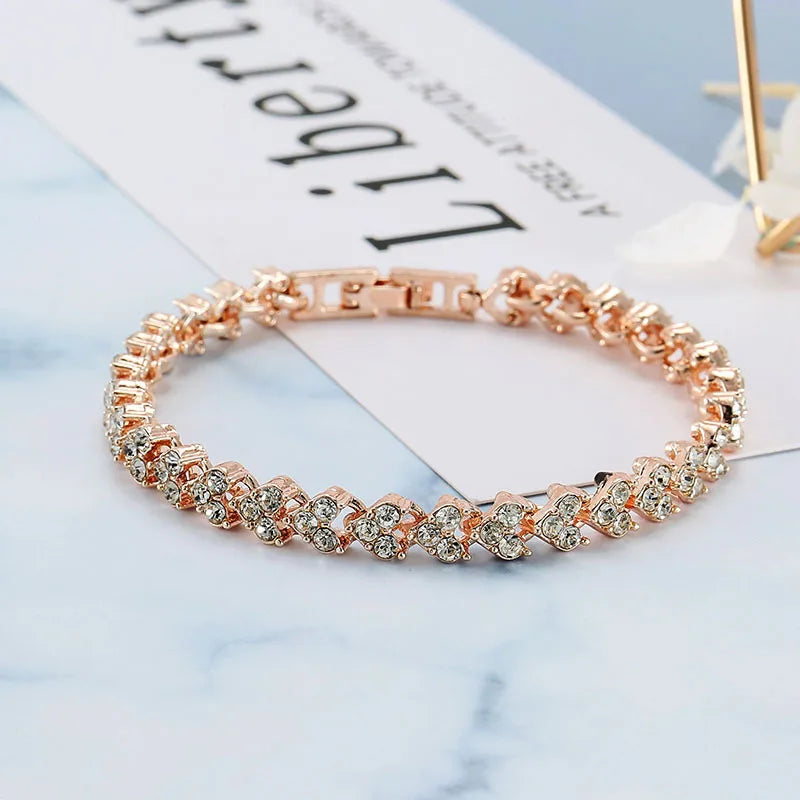 Luxury Elegant Rhinestone Chain Bracelet