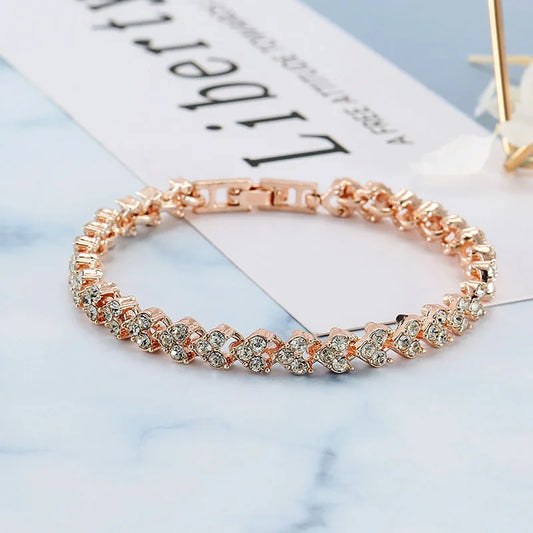 Luxury Elegant Rhinestone Chain Bracelet