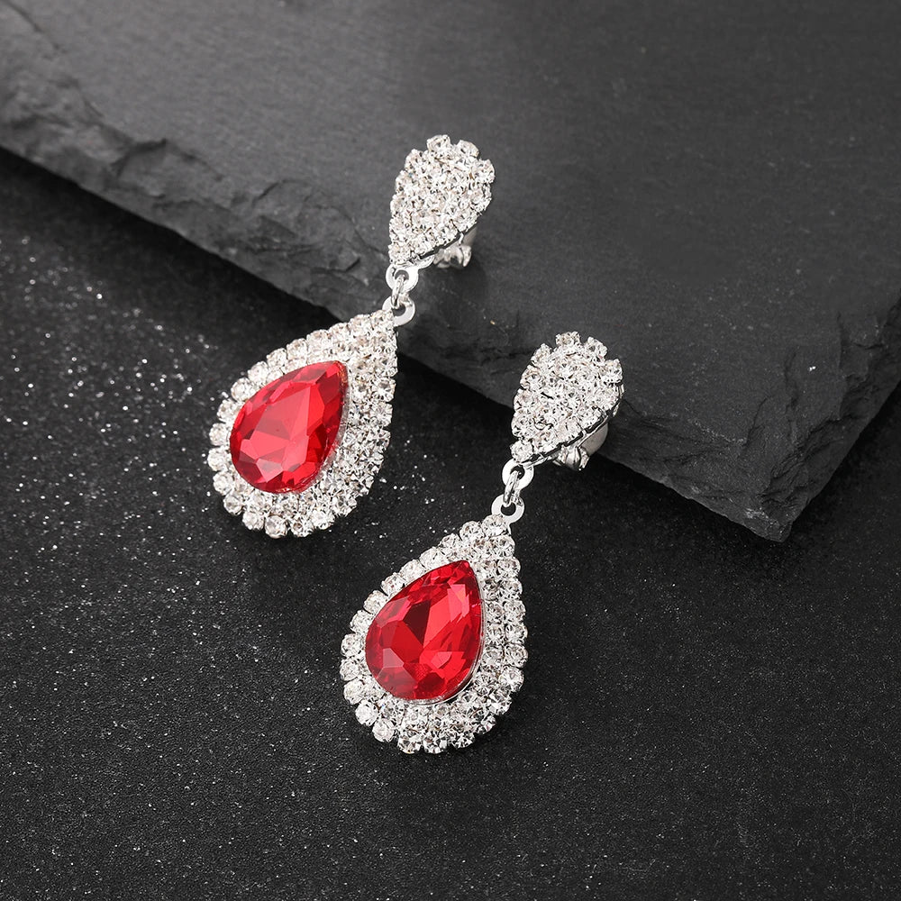 Elegant Crystal Water Drop Earrings