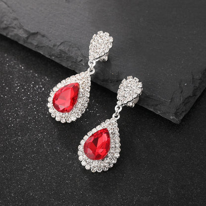 Elegant Crystal Water Drop Earrings