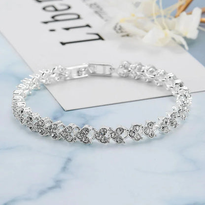 Luxury Elegant Rhinestone Chain Bracelet
