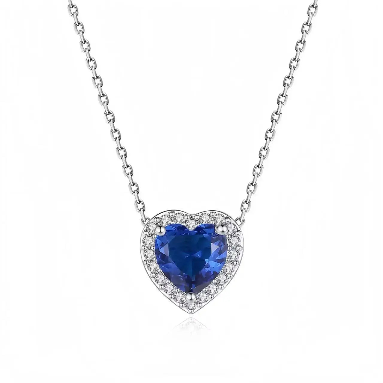 Sparkling Sterling Heart-Shaped Pendant