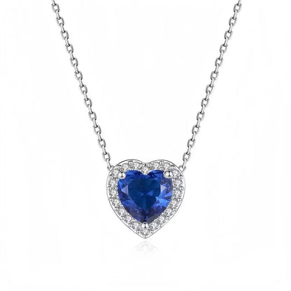 Sparkling Sterling Heart-Shaped Pendant