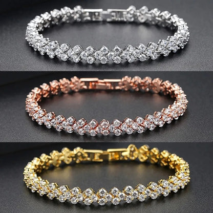 Luxury Elegant Rhinestone Chain Bracelet