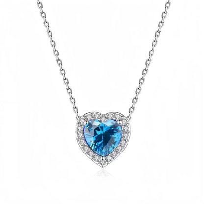 Sparkling Sterling Heart-Shaped Pendant