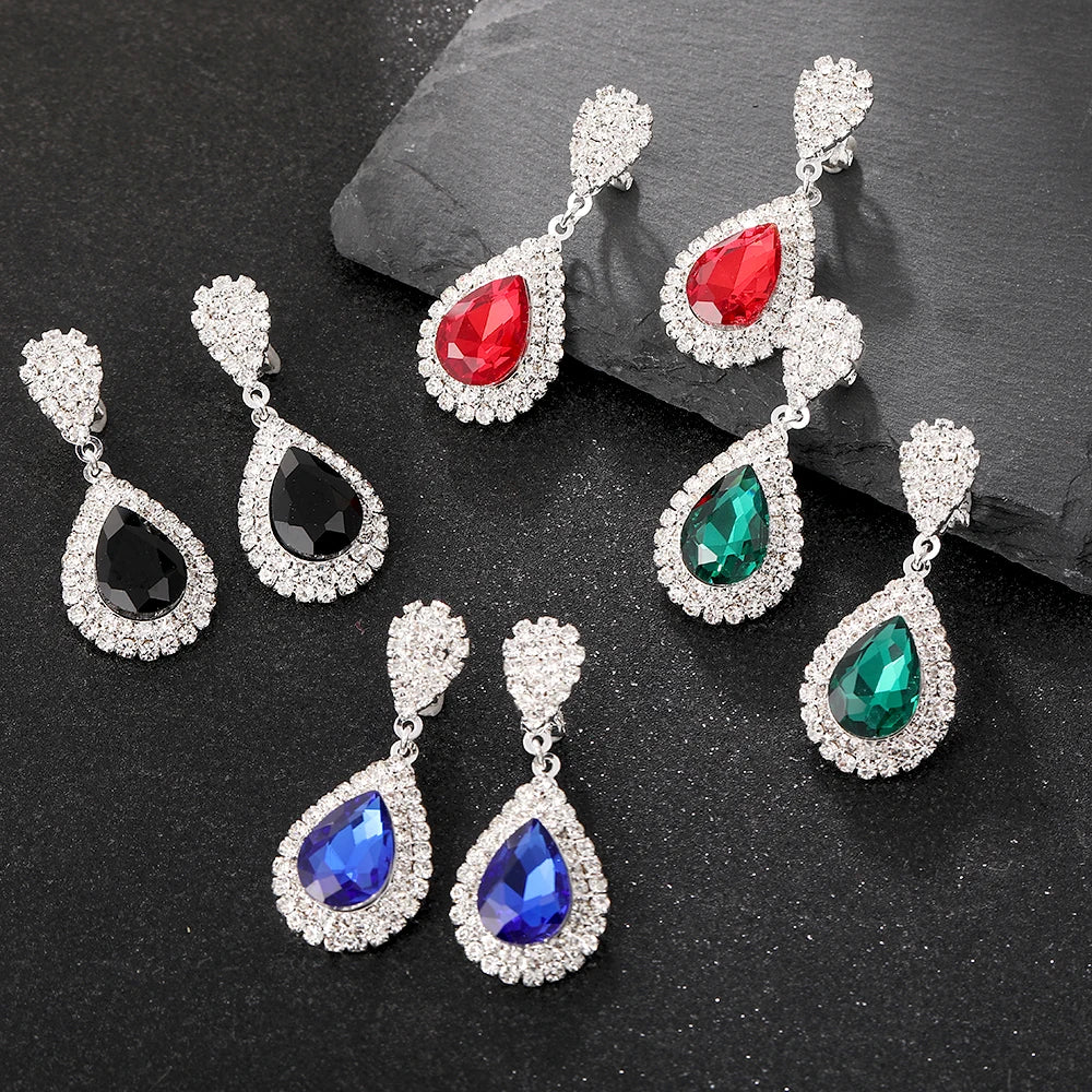 Elegant Crystal Water Drop Earrings