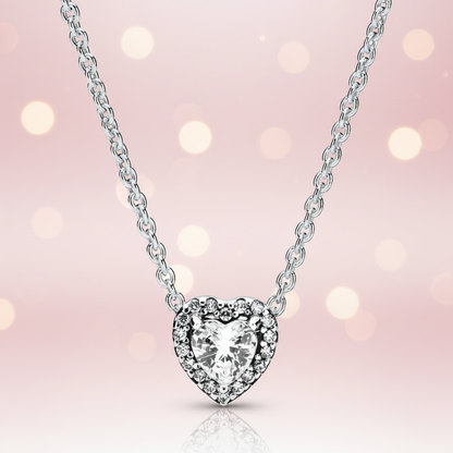 Sparkling Sterling Heart-Shaped Pendant