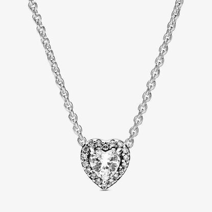 Sparkling Sterling Heart-Shaped Pendant