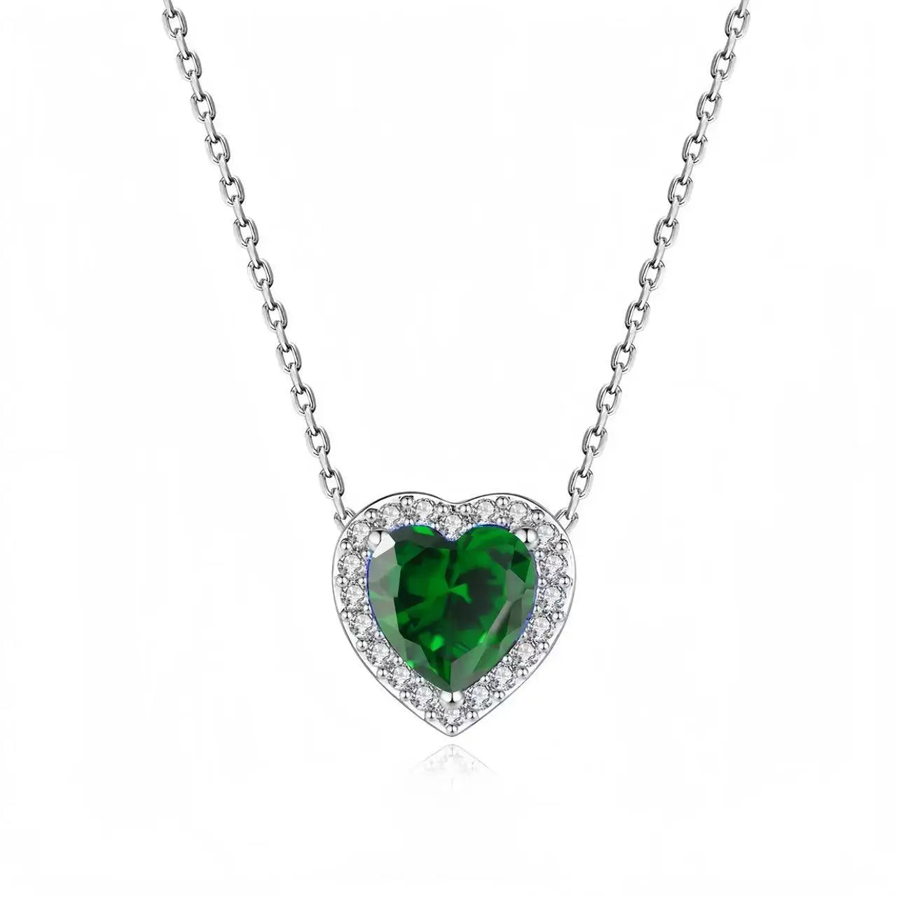 Sparkling Sterling Heart-Shaped Pendant