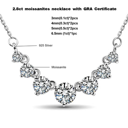 Luxury 7 Stone Moissanite Necklace