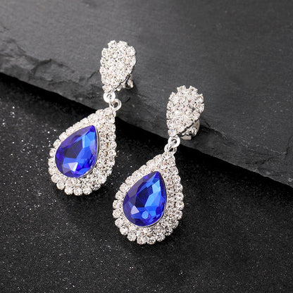 Elegant Crystal Water Drop Earrings