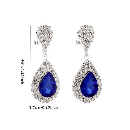 Elegant Crystal Water Drop Earrings